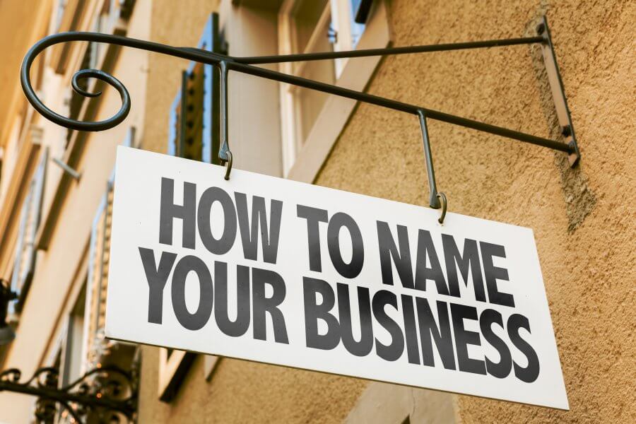 How Name Your Business sign in a conceptual image