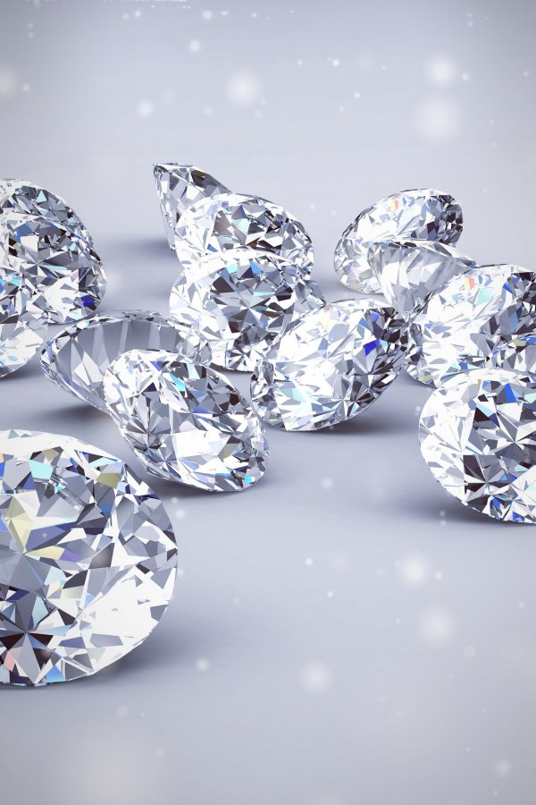 Diamond Jewel ,high Resolution 3D Image, Vintage Style